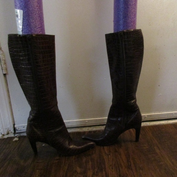 Via Spiga Shoes - Via Spiga Women's high boots Sz 7.5M Crocodile 008